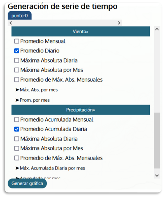 selección de parámetros